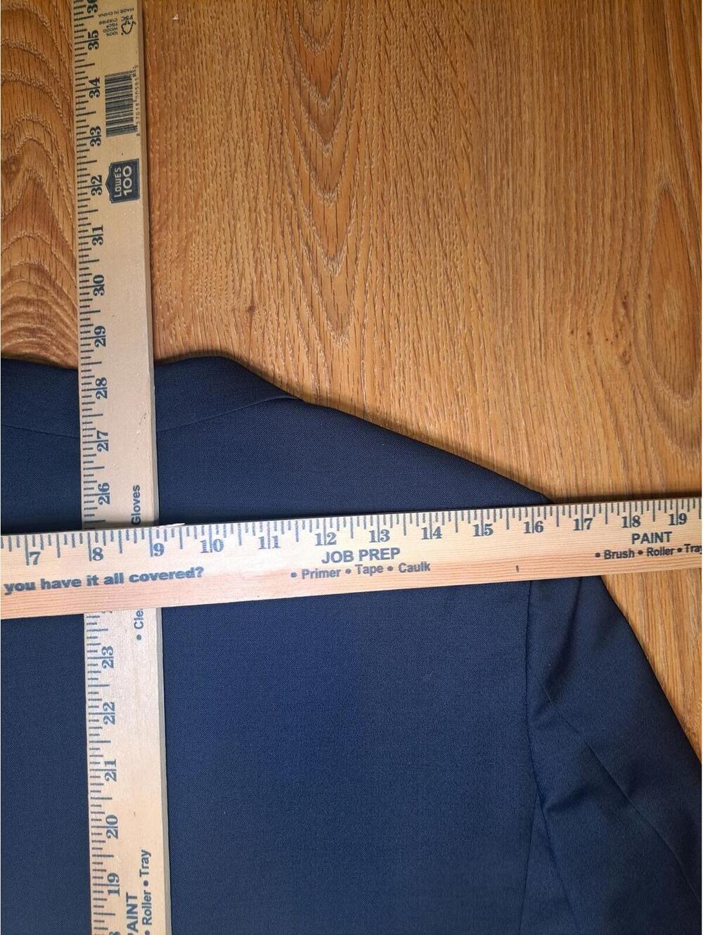 Jos A Bank 2 Piece Suit Boys Size 18 Pants 16 Navy Blue Wool - Picture 13 of 16